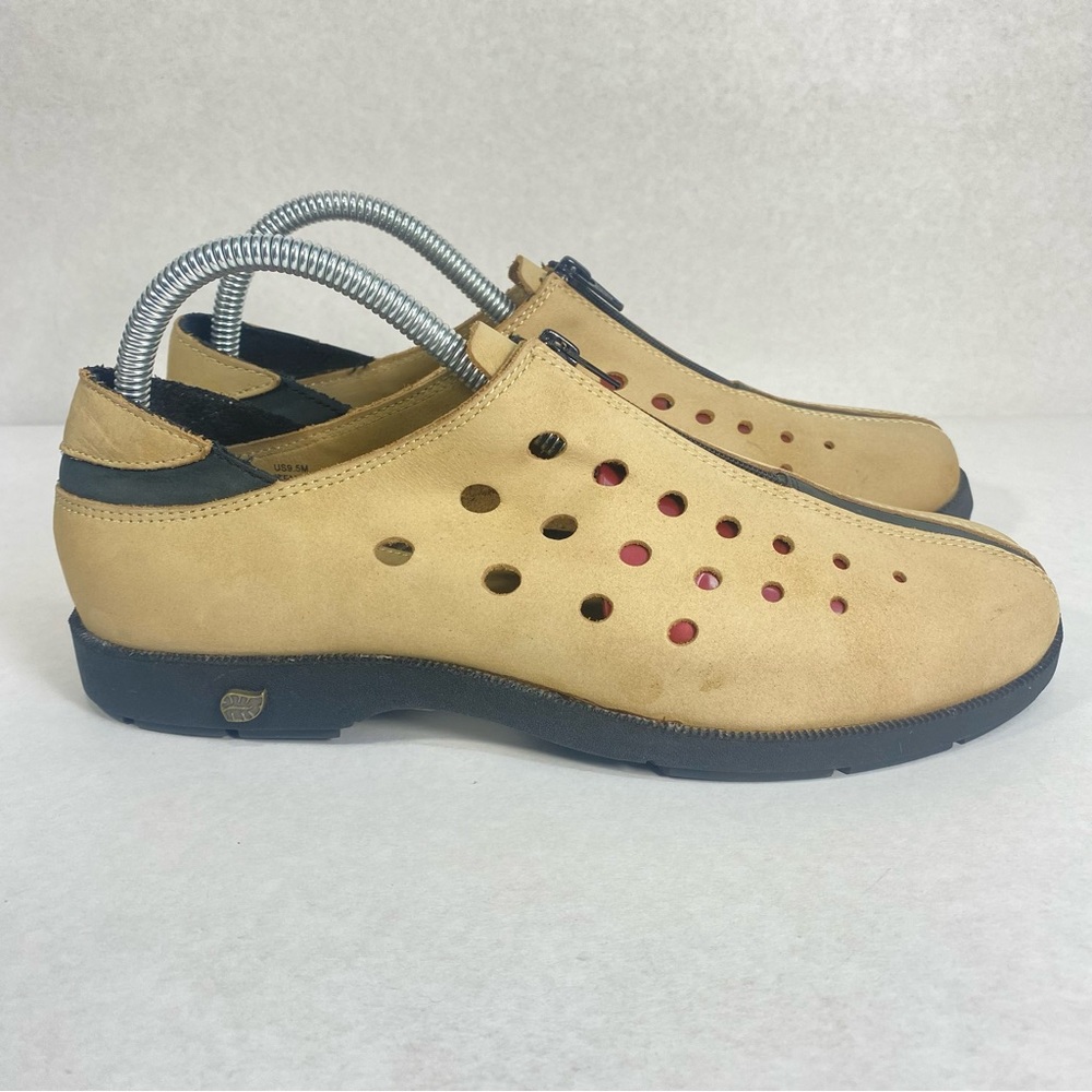 Golfstream Golf Shoes Leather Zipper Closure Breathable Tan; Women’s Size 9.5M